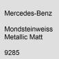 Preview: Mercedes-Benz, Mondsteinweiss Metallic Matt, 9285.